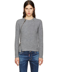 Dsquared2 Grey Zip Sweater