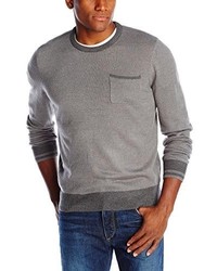 Haggar Solid Crew Neck Sweater With Pocket