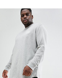 Duke King Size Waffle Jumper In Charcoal With Curved Hem
