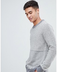 Lindbergh Knitted Jumper In Grey Contrast Mix