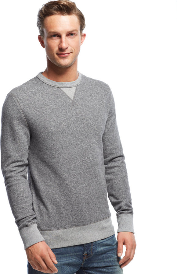 tommy hilfiger grey crew neck sweatshirt