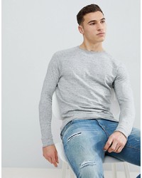 Bershka Lightweight Knitted Jumper In Light Grey