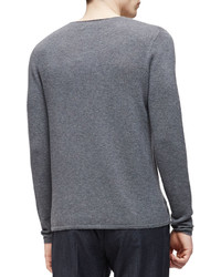 Burberry London Cashmere Crewneck Sweater Gray