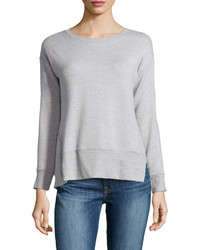 Neiman Marcus Long Sleeve Knit Sweater Gray