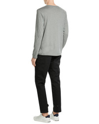 Closed Long Sleeved Cotton Top With Cashmere