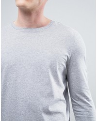 Asos Longline Long Sleeve T Shirt With Crew Neck