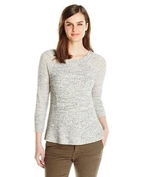 Lucky Brand Fabric Mixed Pullover