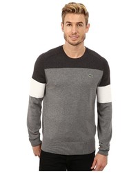 Lacoste Lve Long Sleeve Color Block Pullover Sweater
