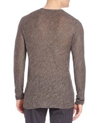John Varvatos Melange Crewneck Sweater