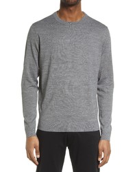Selected Homme Merino Wool Blend Crewneck Sweater In Titanium At Nordstrom