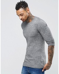 Asos Muscle Fit Cotton Crew Neck Sweater