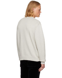 Balmain Off White Crewneck Sweater