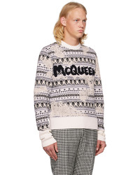 Alexander McQueen Off White Graphic Sweater
