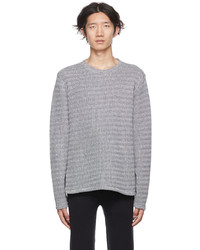 Vince Off White Navy Loose Knit Sweater