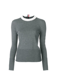 Thom Browne Pearl Embroidered Merino Pullover