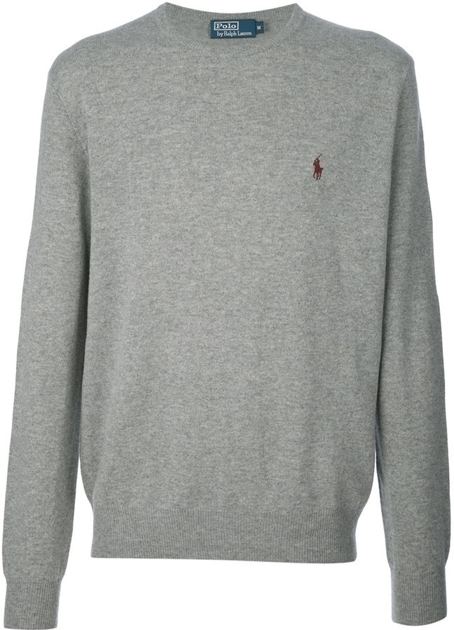 grey polo sweater