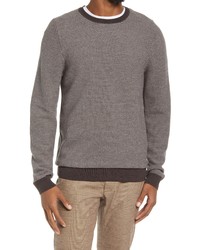 Brax Rick Merino Wool Jacquard Crewneck Sweater