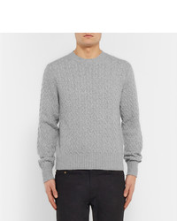 Tom Ford Slim Fit Cable Knit Cotton And Cashmere Blend Sweater
