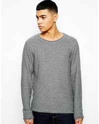 Solid Sweater With Crew Neck