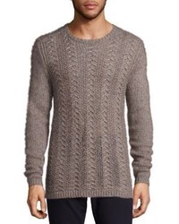 John Varvatos Star Usa Long Sleeve Crewneck Merino Alpaca Wool Blend Sweater