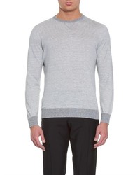 Ermenegildo Zegna Striped Cotton Blend Sweater