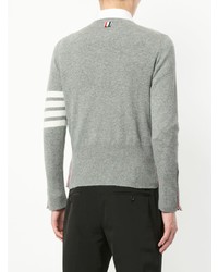 Thom Browne Striped Print Fitted Sweater