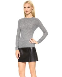 Alexander Wang T By Ribbed Long Sleeve Fitted Pullover