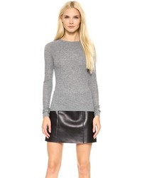 Alexander Wang T By Ribbed Long Sleeve Fitted Pullover