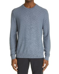 Emporio Armani Textured Tonal Crewneck Sweater