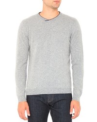 AG Jeans The Cashmere Tipped Crew Heather Grey