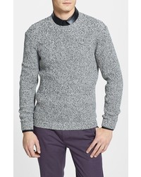 Topman Marled Crewneck Sweater Grey X Small