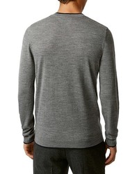 Tipped Merino Wool Crewneck Sweater by Topman