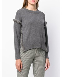 Agnona Trimmed Sleeve Sweater