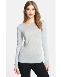 Trouve Mixed Knit Sweater Grey X Large