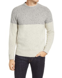 Peter Millar Two Tone Merino Wool Blend Crewneck Sweater