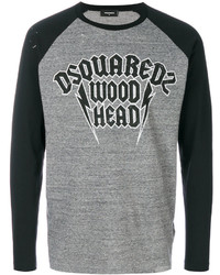 DSQUARED2 Wood Head Raglan Sleeve T Shirt
