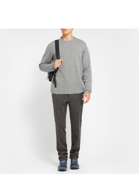 Lanvin Zip Shoulder Cotton Blend Jersey Sweatshirt