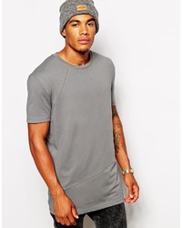 Asos Brand Longline T Shirt With Cut And Sew Panels