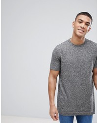 ASOS DESIGN Asos Knitted T Shirt In Grey Twist