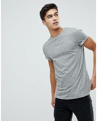 ASOS DESIGN Asos T Shirt In Twisted Jersey Textured Fabric With Roll Sleeve