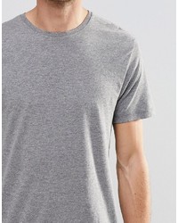 Esprit Basic Crew Neck T Shirt In Medium Gray
