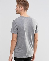 Esprit Basic Crew Neck T Shirt In Medium Gray