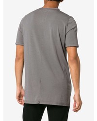 Rick Owens DRKSHDW Blue Level Short Sleeve Cotton T Shirt