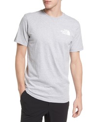 The North Face Box Logo Cotton Graphic Tee In Greymilitary Olive At Nordstrom