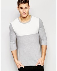 Asos Brand Muscle 34 Sleeve T Shirt With Contrast Yoke