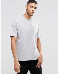 Asos Brand Oversized T Shirt In Gray Marl
