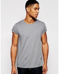 Asos Brand Slim Fit T Shirt And Roll Sleeve