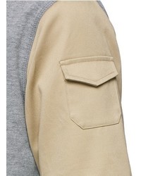 Kolor Cargo Twill Sleeve French Terry T Shirt