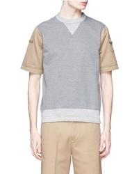 Kolor Cargo Twill Sleeve French Terry T Shirt
