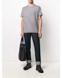 Stone Island Central Embroidered Logo T Shirt